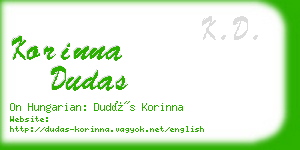 korinna dudas business card